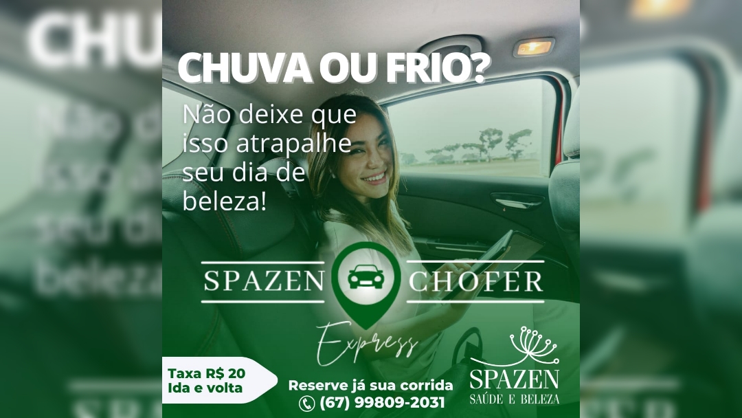 Spazen Sa&uacute;de e Beleza agora conta com o servi&ccedil;o de Chofer Express