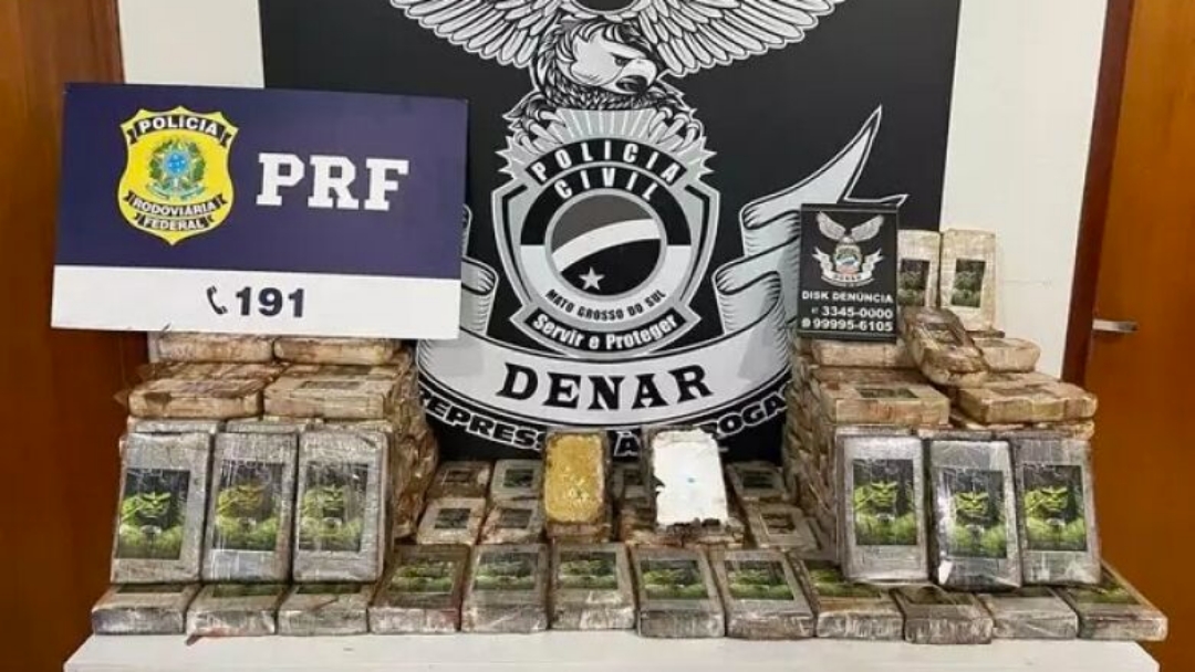 Cocaína avaliada em R$ 9 milhões é apreendida e dois homens são presos