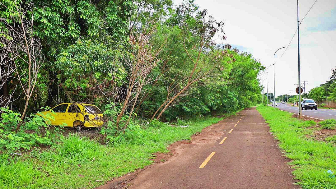 Furtado h&aacute; 4 dias, carro &eacute; encontrado depenado &agrave;s margens de avenida  