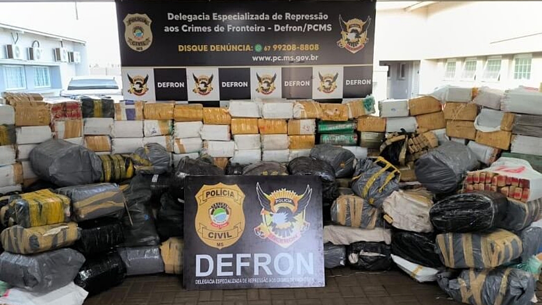 Polícia apreende mais de cinco toneladas de maconha na fronteira