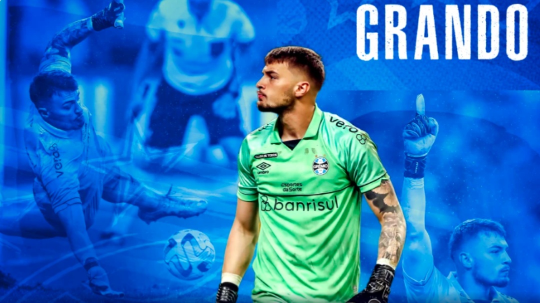 Gr&ecirc;mio anuncia renova&ccedil;&atilde;o de contrato com goleiro Gabriel Grando