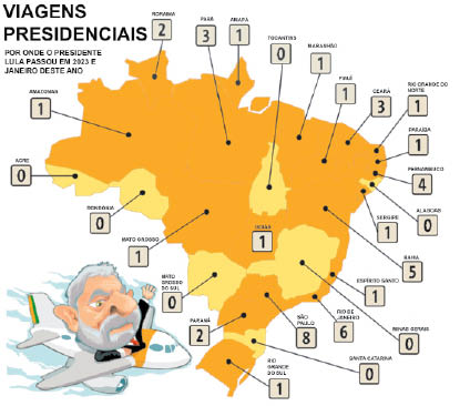MS e outros seis estados s&atilde;o os &uacute;nicos que ainda n&atilde;o receberam visita de Lula