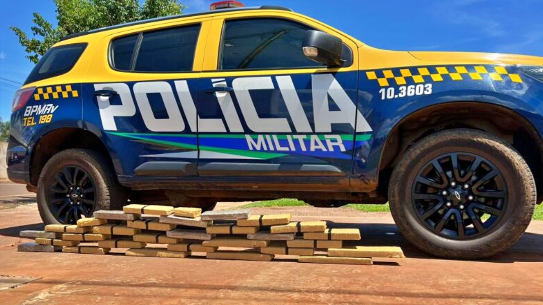 Pol&iacute;cia Rodovi&aacute;ria Estadual apreende 25 kg de maconha na MS-258, em Sidrol&acirc;ndia