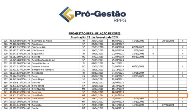 Previl&acirc;ndia assina Termo de Ades&atilde;o ao Pr&oacute;-Gest&atilde;o RPPS