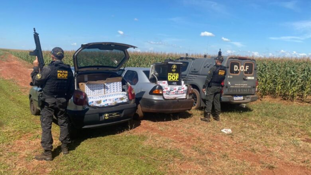Ve&iacute;culos carregados com cigarros ilegais s&atilde;o apreendidos em Maracaju