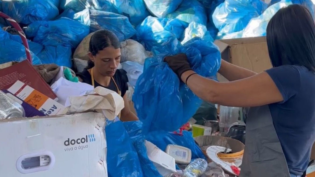 Em um ano, recicl&aacute;vel recolhido saltou de 2,3 mil Kg para 16,5 mil Kg