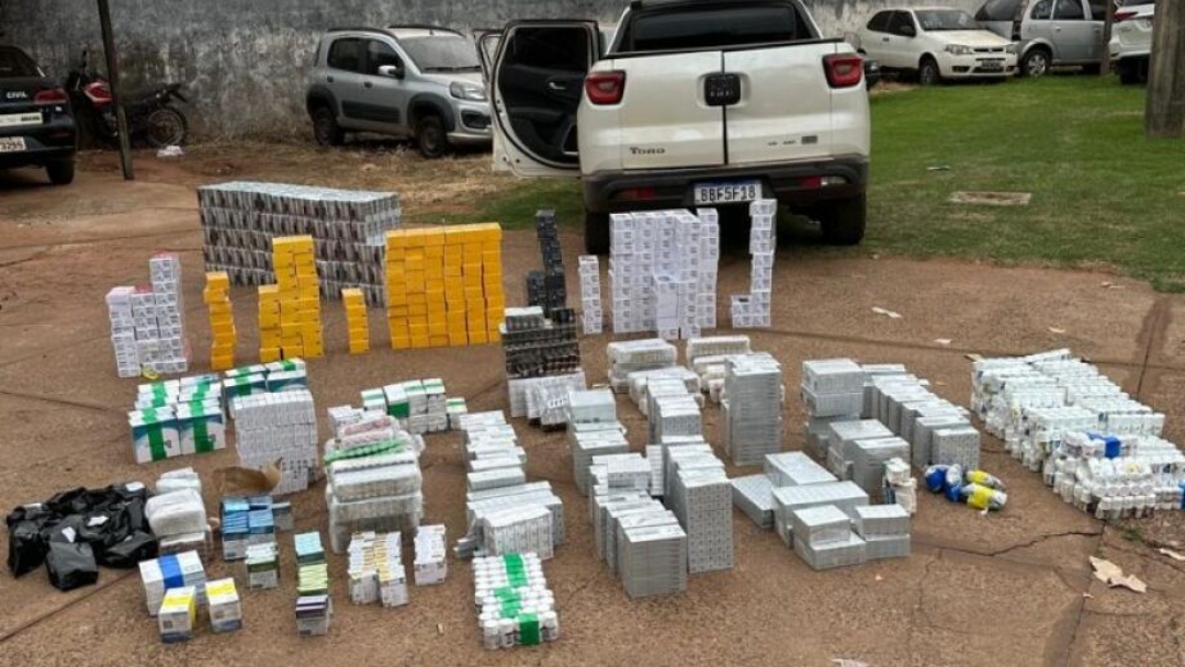 Pol&iacute;cia Civil apreende contrabando de anabolizantes em Mundo Novo