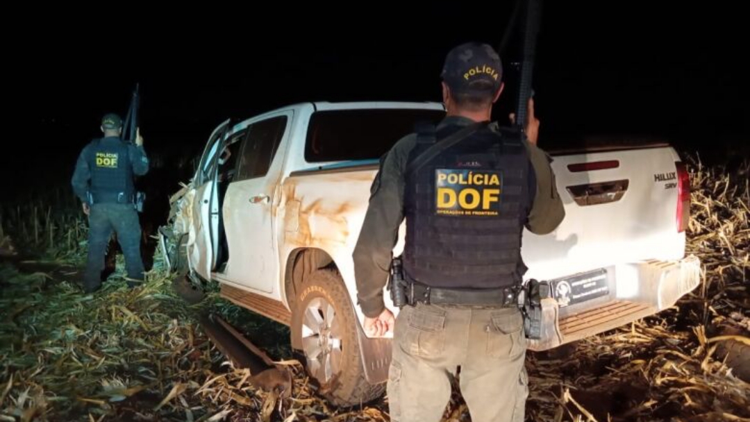 Caminhonete com placas falsas &eacute; apreendida na MS-164