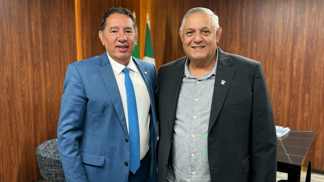 Deputado Gerson Claro recebe visita do presidente do PL-MS, tenente Portela