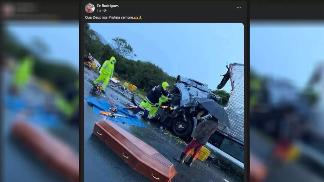 Caminhoneiro de MS postou imagem de acidente nas redes sociais horas antes de morte em rodovia
