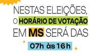 Vota&ccedil;&atilde;o ser&aacute; das 7h &agrave;s 16h em Mato Grosso do Sul, informa Justi&ccedil;a Eleitoral