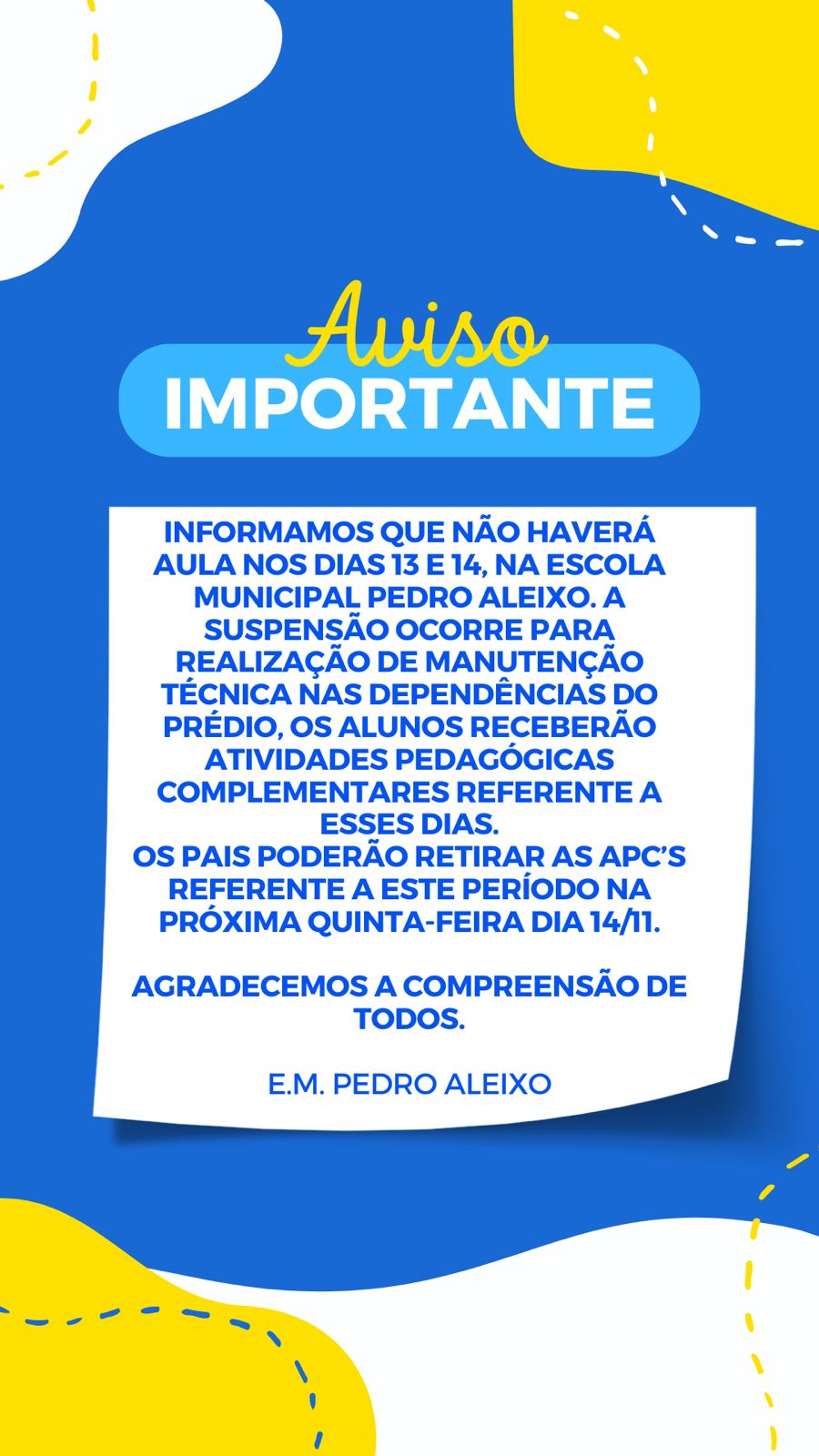 CMEI interditado encerra ano letivo, e Secretaria de Educa&ccedil;&atilde;o espera reabrir na segunda-feira as salas fechadas no Pedro Aleixo