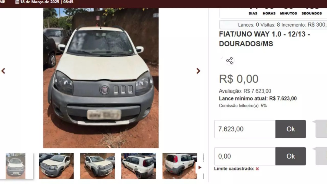 "Leilão do Detran-MS oferece 140 lotes de veículos e sucatas