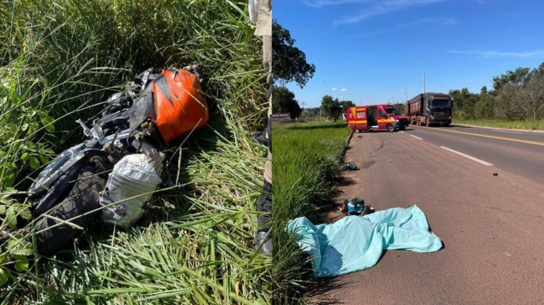 Motociclista morre em acidente grave na BR-262, em Ribas do Rio Pardo