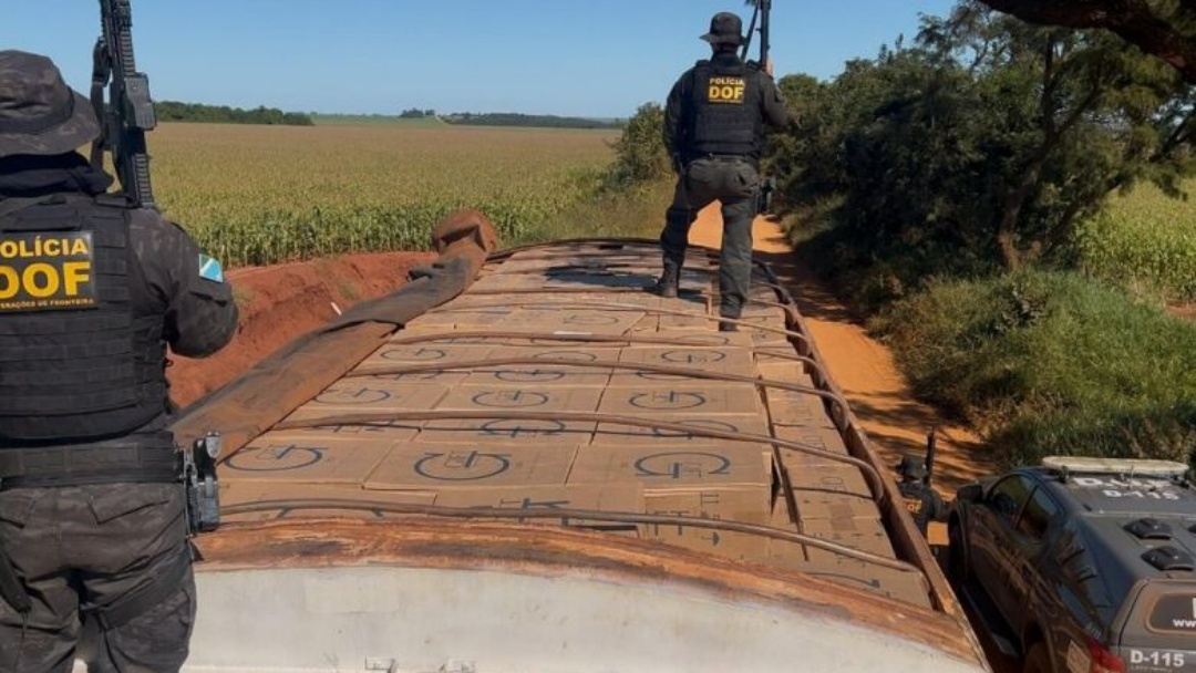 Carga de cigarros avaliada em R$ 2,3 milhões é apreendida em Dourados