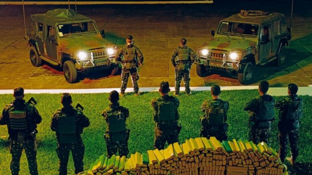 Exército Brasileiro apreende R$ 1,6 milhão em drogas na fronteira