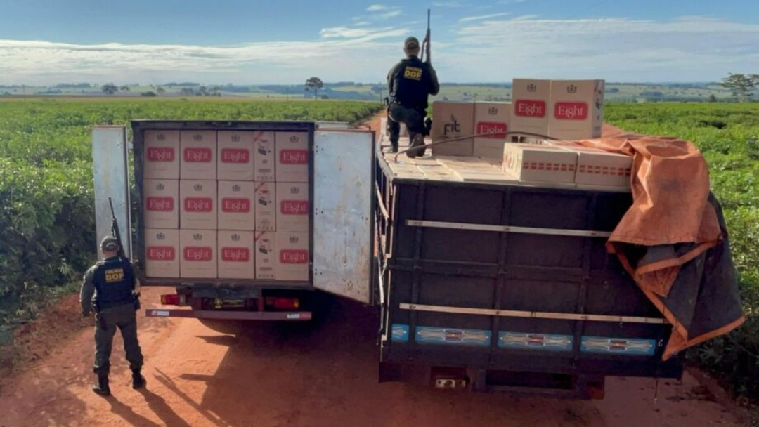 Carga de R$ 1,1 milhão em cigarros contrabandeados é apreendida pelo DOF