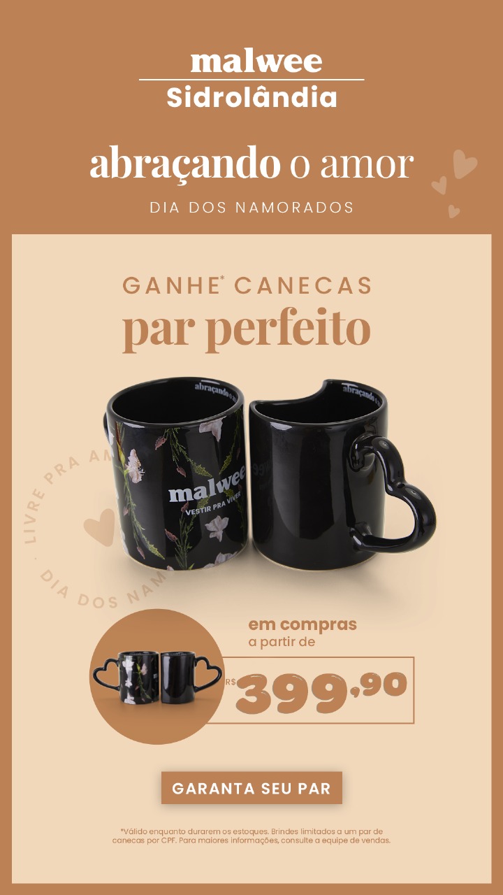 Malwee Sidrolândia celebra o amor com campanha especial de Dia dos Namorados