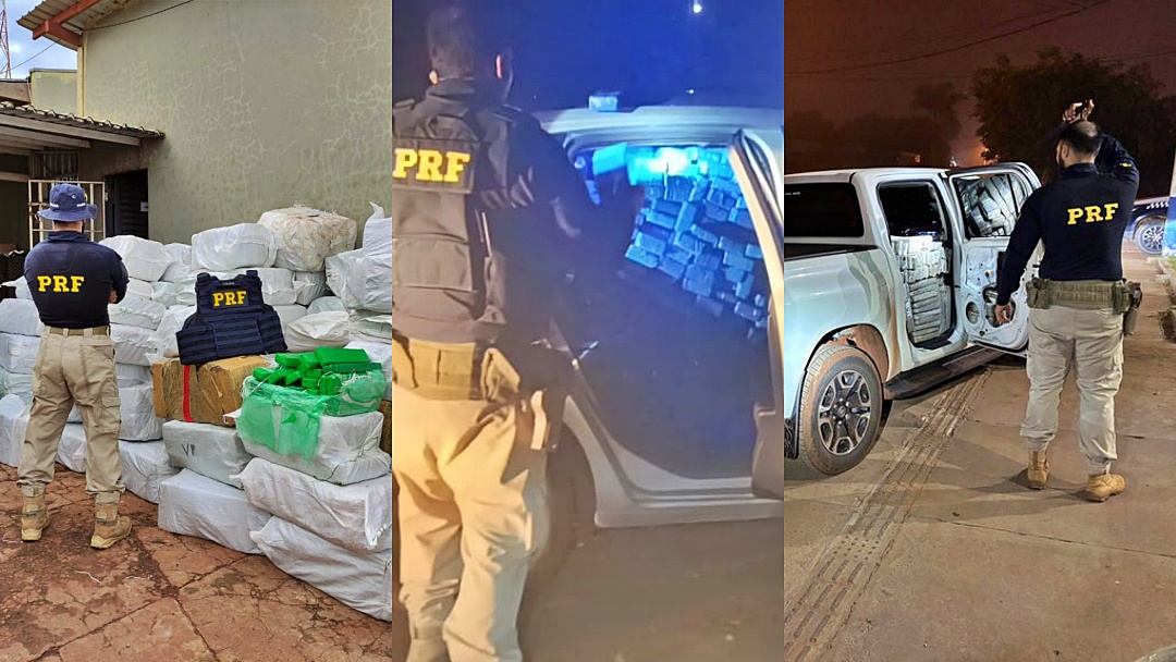 Polícia Rodoviária Federal apreende mais de 6 toneladas de maconha na BR-060