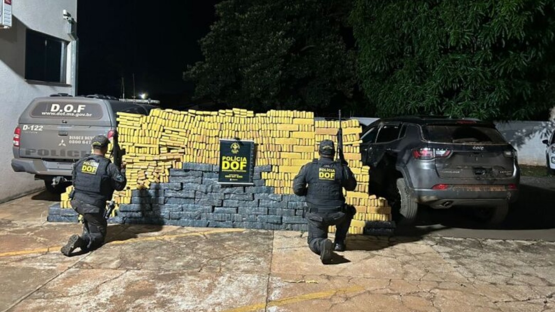 Opera&ccedil;&atilde;o conjunta termina com apreens&atilde;o de 1,5 tonelada de droga e ve&iacute;culo furtado recuperado
