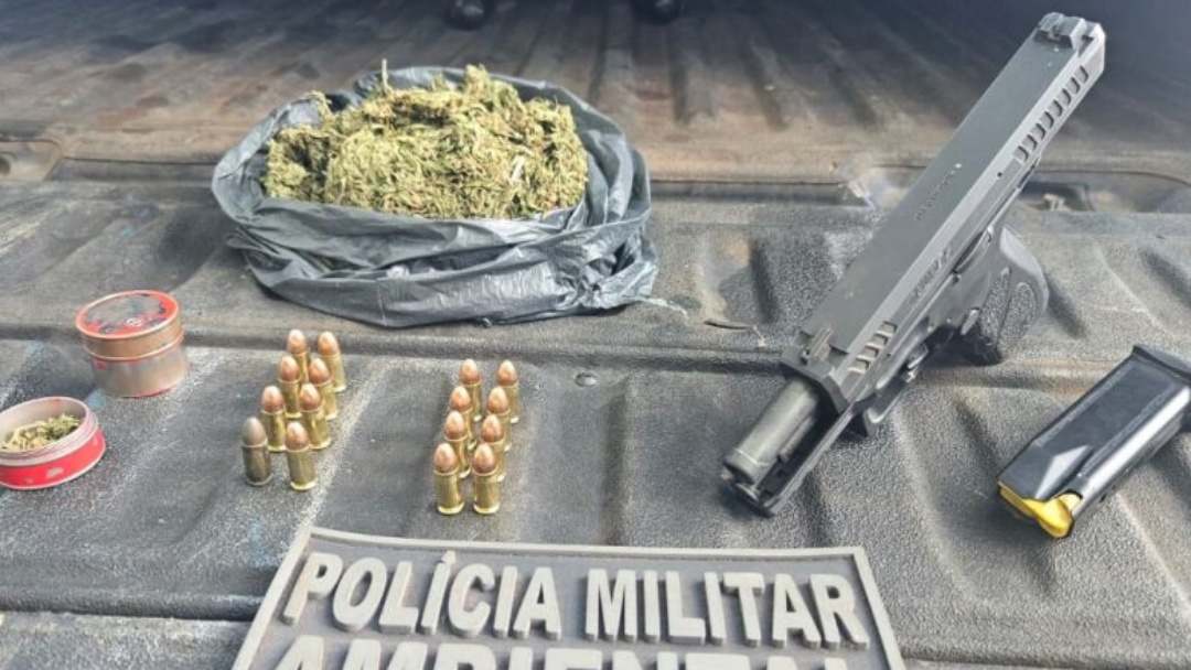Ambiental apreende arma e droga durante patrulhamento na zona rural