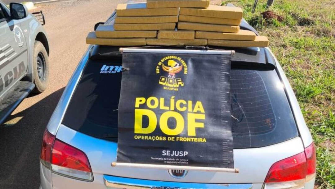 Carro que seguia para Jardim com drogas &eacute; apreendido na MS-060