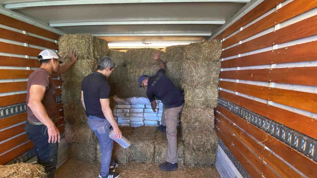 Mais de 2 toneladas de maconha em carga de alfafa s&atilde;o interceptadas na fronteira com MS