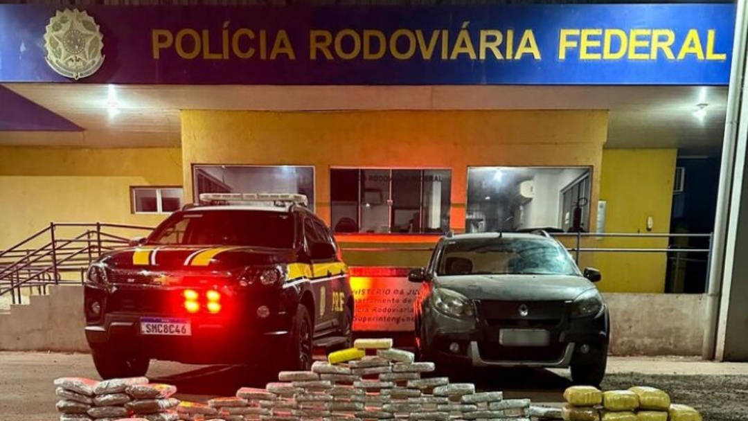 Carro com quase 100 kg de drogas é interceptado em Miranda
