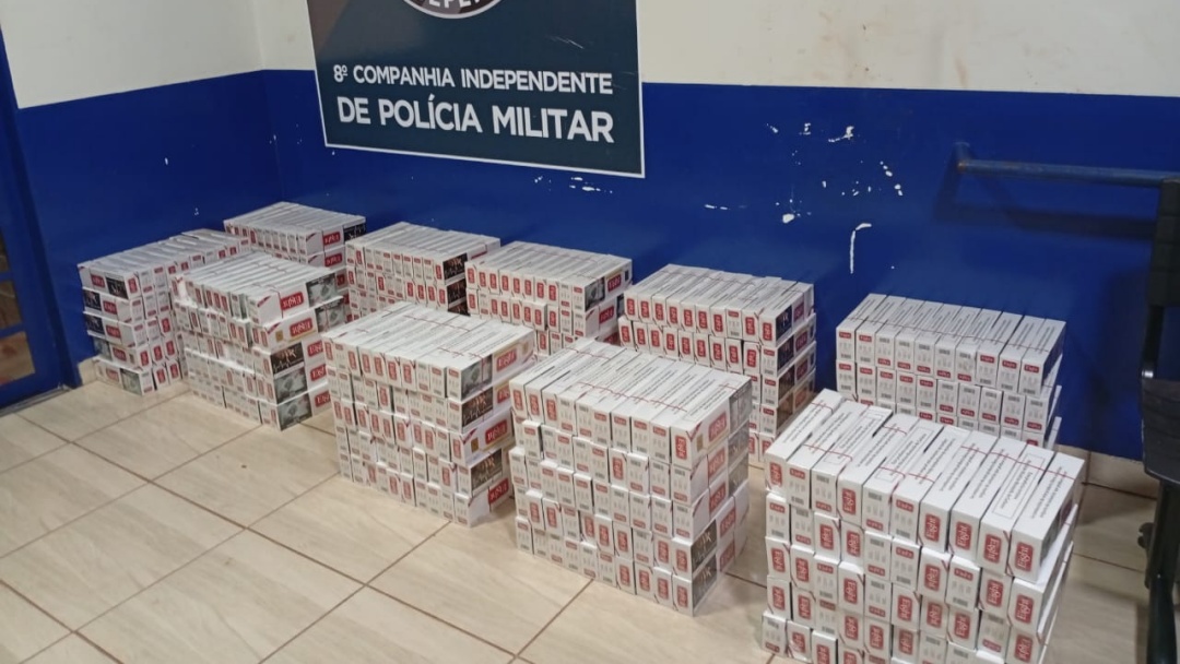 PM apreende cigarro contrabandeado e aparelho de internet m&oacute;vel em Sidrol&acirc;ndia