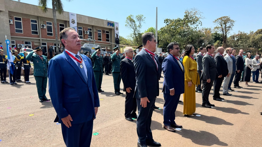 Gerson Claro recebe Medalha do M&eacute;rito e destaca disciplina e valores da Pol&iacute;cia Militar de MS