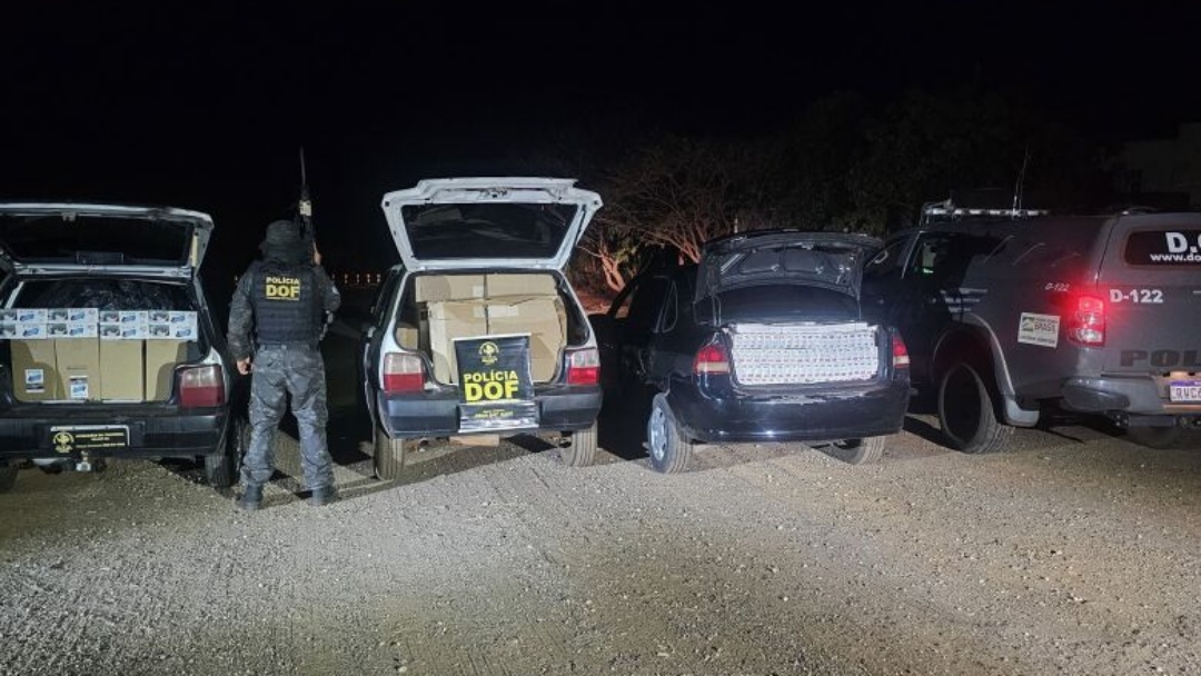 Apreendidos veículos carregados com contrabando