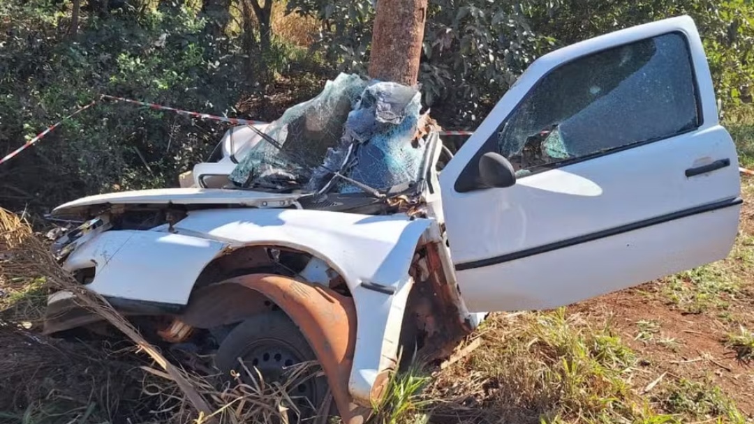 Adolescente morre ap&oacute;s carro carregado de contrabando de cigarro bater em &aacute;rvore 