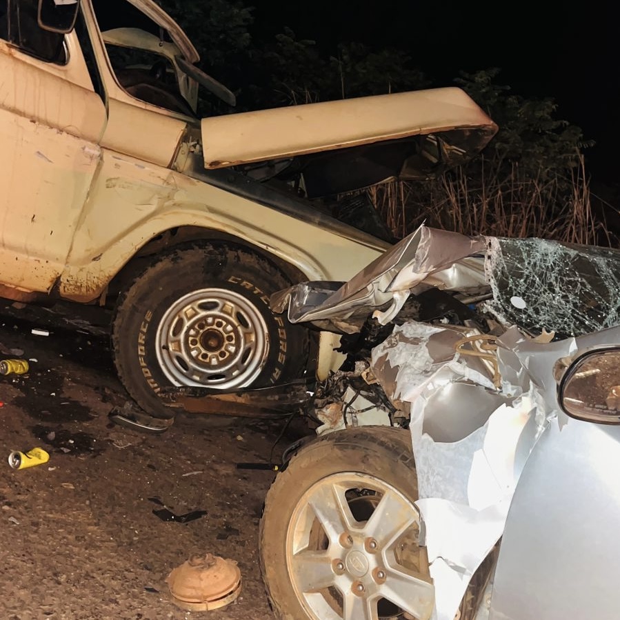 Três mortos e quatro feridos em colisão frontal na MS-162 entre Sidrolândia e Quebra Coco
