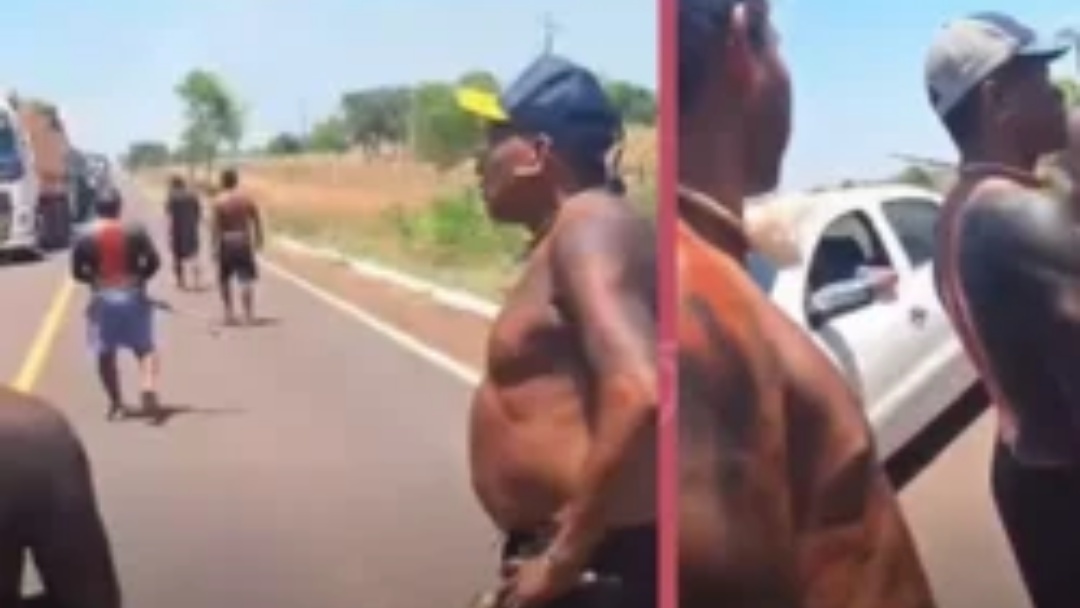 Ind&iacute;genas bloqueiam trecho da BR-158 para cobrar laudo de acidente