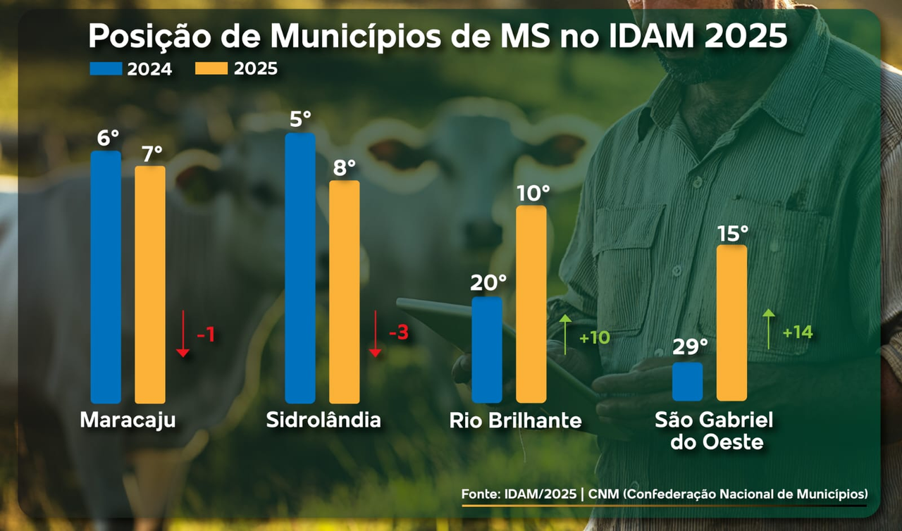 Sidrol&acirc;ndia caiu tr&ecirc;s posi&ccedil;&otilde;es e fica em 8â° lugar no ranking nacional agropecu&aacute;rio