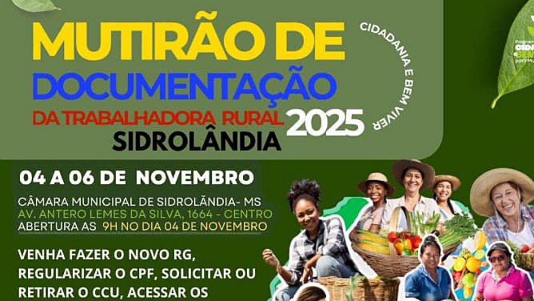 C&acirc;mara de Sidrol&acirc;ndia recebe o programa &#039;Cidadania e Bem Viver&#039; entre os dias 4 e 6 de novembro