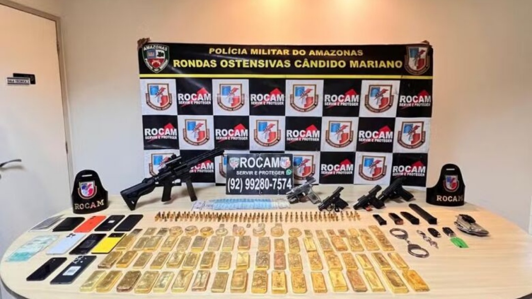 Policiais s&atilde;o presos com mais de 70 quilos de ouro no Amazonas