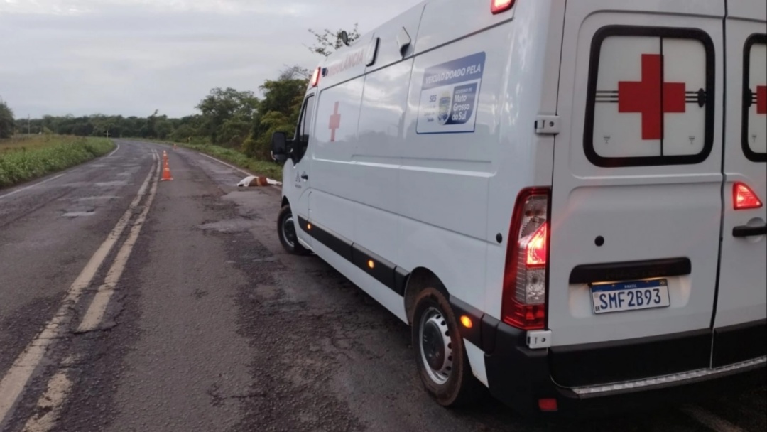 Homem &eacute; encontrado morto na MS-480; suspeita &eacute; de atropelamento com fuga
