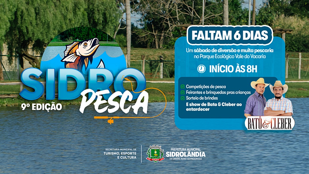 Tudo pronto para a 9&ordf; edi&ccedil;&atilde;o do Sidropesca que vai acontecer s&aacute;bado