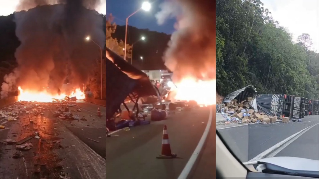 Acidente com morte deixa 14 feridos e interdita BR-376 no Paran&aacute;