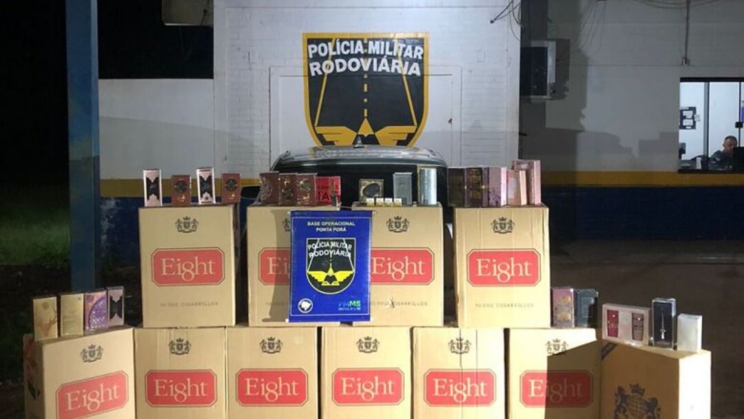 Apreendidos cigarros, perfumes e medicamentos na MS-164