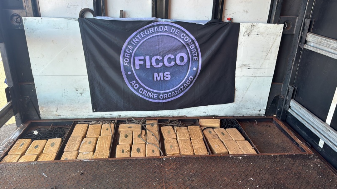 Caminh&atilde;o com R$ 40 milh&otilde;es em coca&iacute;na &eacute; flagrado pela Pol&iacute;cia Federal na BR-060