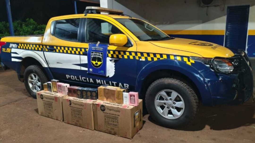 Carga de perfumes avaliada em R$ 18 mil que saiu de Dourados é apreendida na MS-134