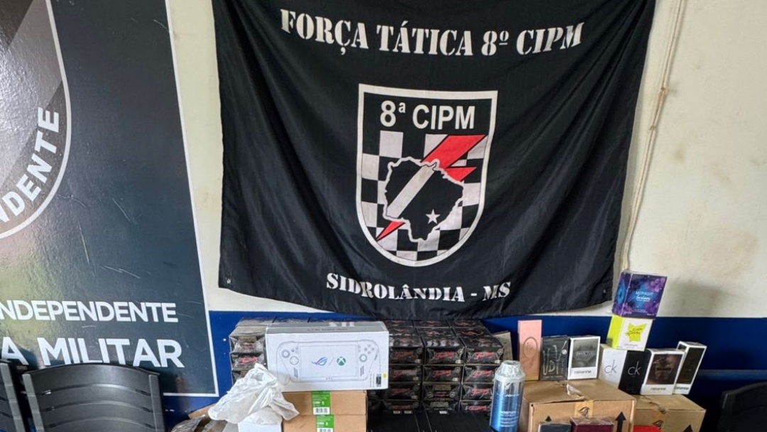 For&ccedil;a T&aacute;tica apreende mercadorias contrabandeadas em abordagem na MS-162