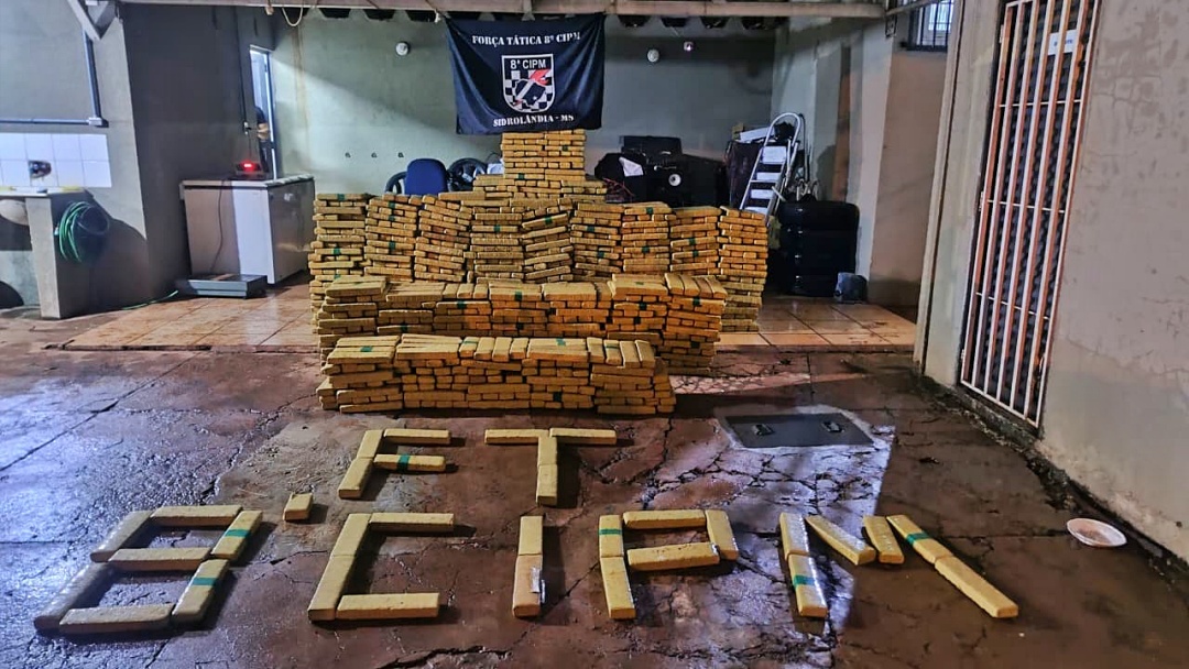 PM apreende 1,8 tonelada de maconha em residência no Cascatinha II que funcionava como entreposto do PCC