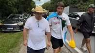 Rodolfo Nogueira se junta ao grupo em caminhada bolsonarista