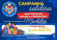 Campanha solid&aacute;ria arrecada mochilas para crian&ccedil;as 