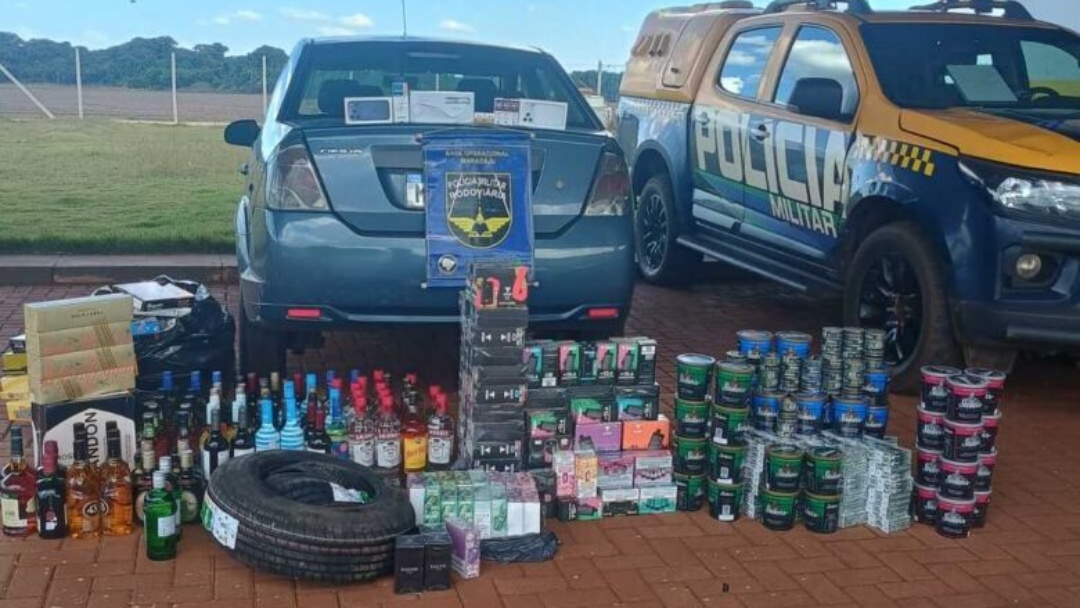 Carga de R$ 75 mil vinda do Paraguai é interceptada na MS-162