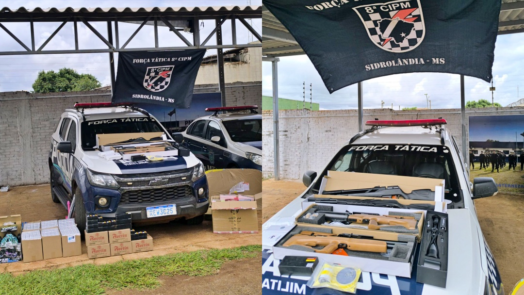 For&ccedil;a T&aacute;tica apreende armas, contrabando e ve&iacute;culos