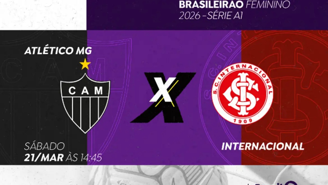Brasileirão Feminino: TV Brasil exibe Atlético-MG x Inter no sábado